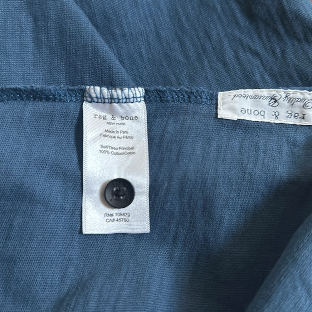 Rag and Bone Mens Blue Polo Shirt Size XXl - Picture 7 of 7